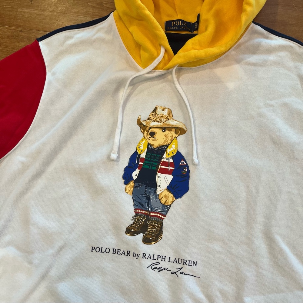 POLO RALPH LAUREN Color Block Polo Bear Hoodie - Picture 2 of 6